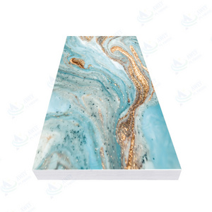 High Glossy 3D printing Marble Sheet Uv Coating Pvc Marble Decorative Plastic Sheets Uv Wall Panels