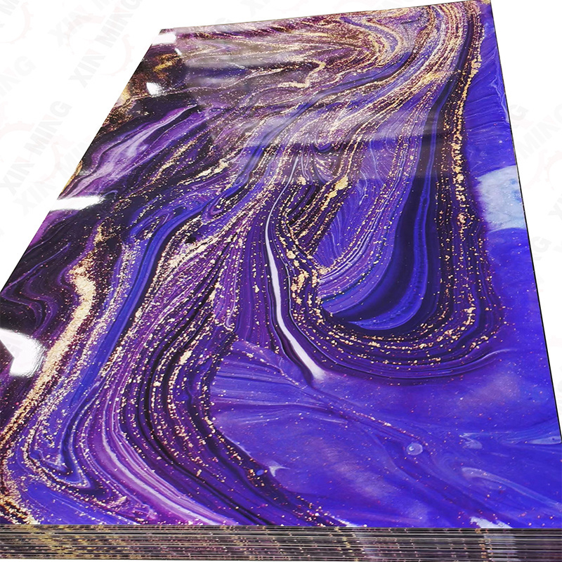 3D uv Marble Pvc Sheet Uv Treated Sheets Indoor Wall Panel