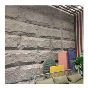 outdoor Polyurethane mushroom pu culture stone 3D decoration Textured pu stone wall panels