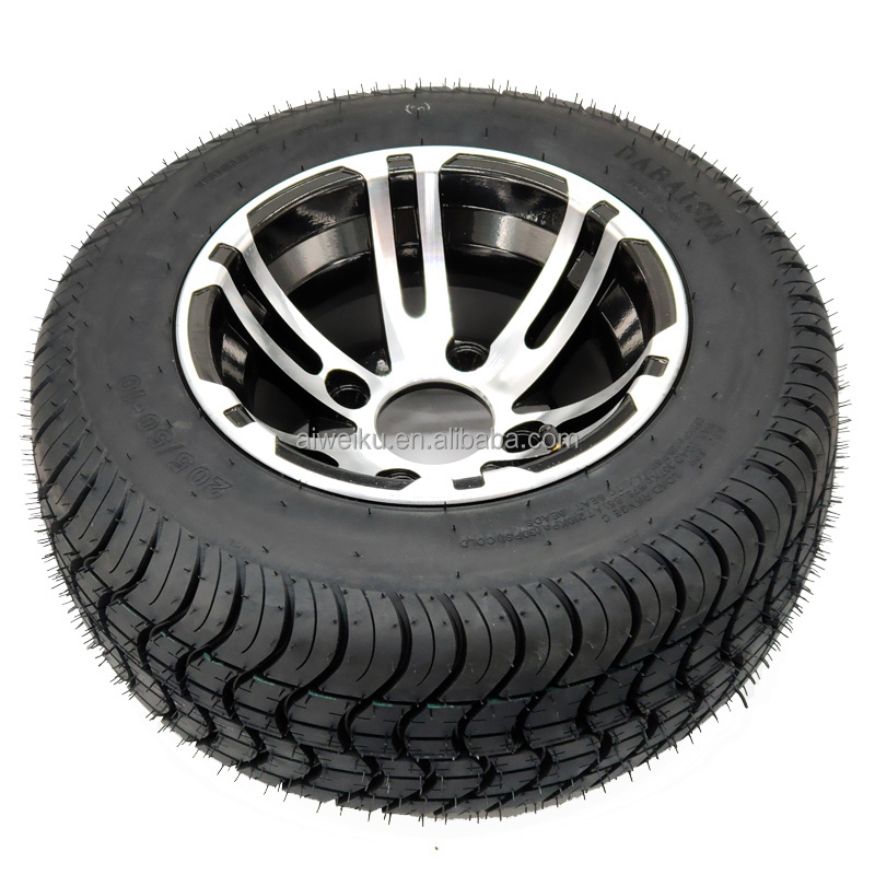 Golf Cart  Rubber wheels and Tires 205/50-10 Tubeless Tier 10inch