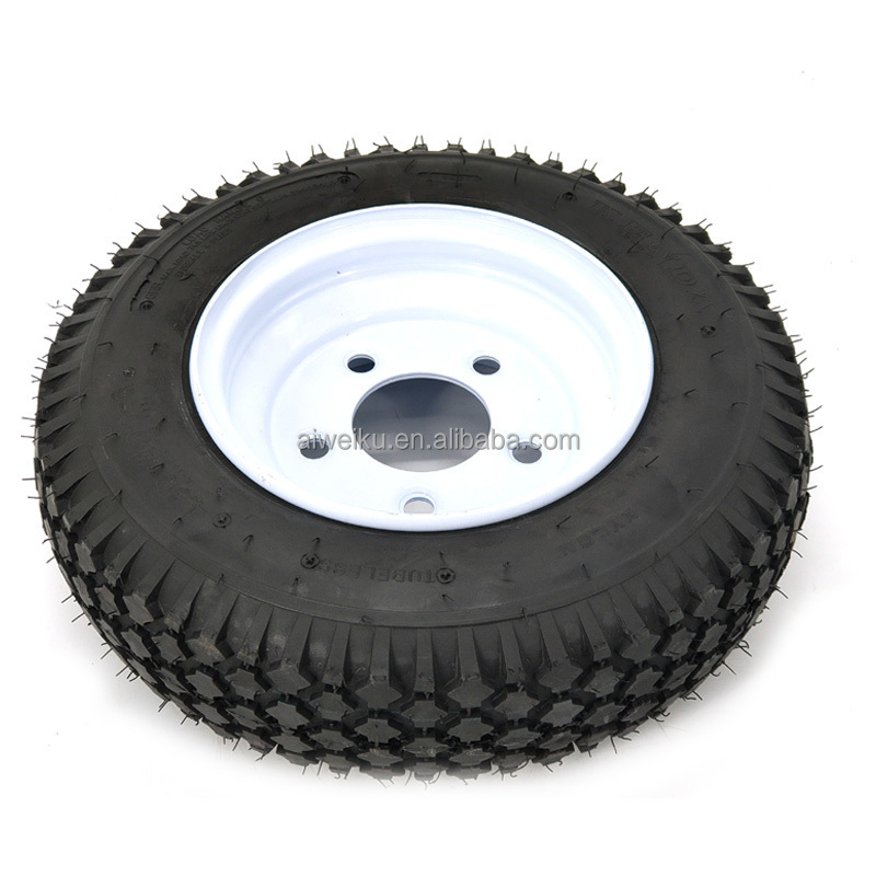 High quality 6P 4.80/4.00-8 Tubeless tires  wheel  white Rim trail car  tire