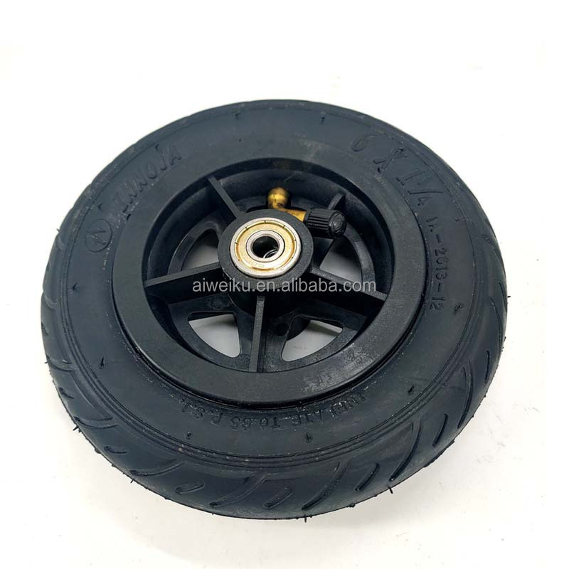 6x1 1/4 Tyre 6 Inch Pneumatic Rubber Wheel outer inner tube Set plastic Hub Inflatable Tire for Electric Scoote