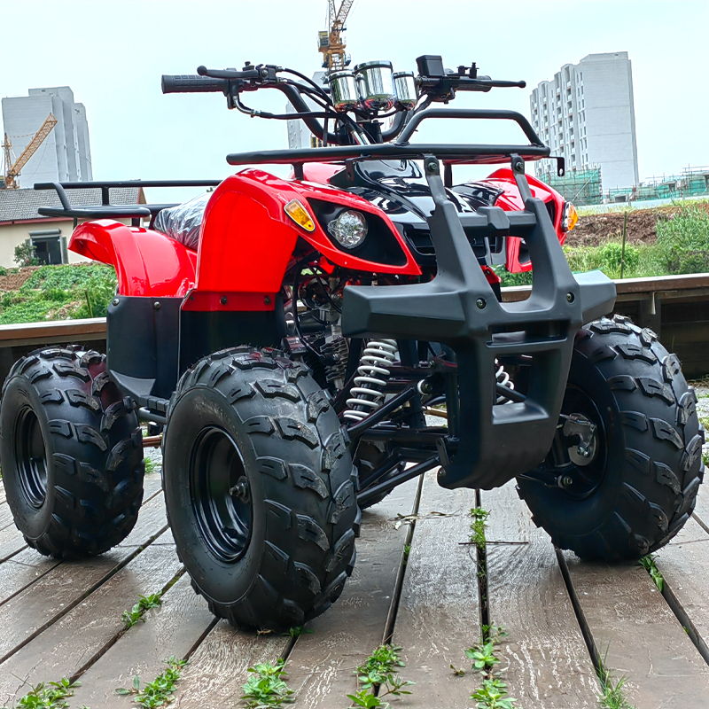 Gas Powered 4 Stroke Automatic Chain Drive Four Wheelers Off Road Quad ATV Cuatrimoto125cc For Adults