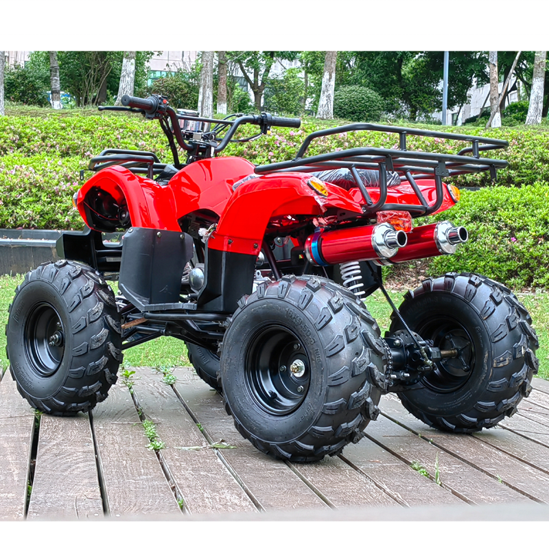 Gas Powered 4 Stroke Automatic Chain Drive Four Wheelers Off Road Quad ATV Cuatrimoto125cc For Adults