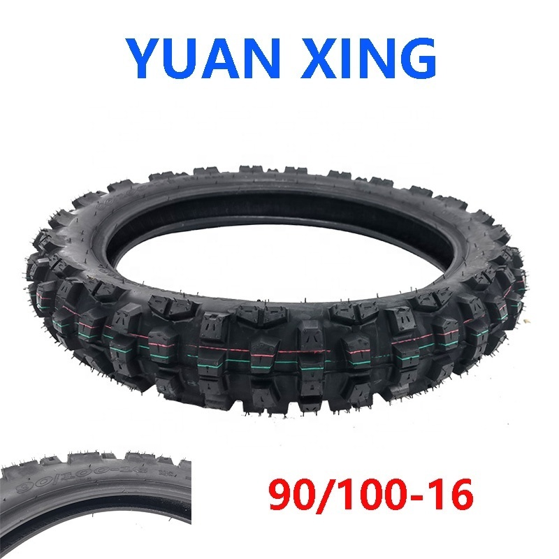 YUANXING 16 inch 90/100-16 rubber tire for Dirt Pit Bike Motocross Off Road Motorcycle