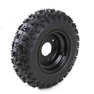 Size 4.10-6 Tire Tubeless with hub  wheel  Rims  Suitable For Small Kart Atv Four-wheel Mower, Snow Blower