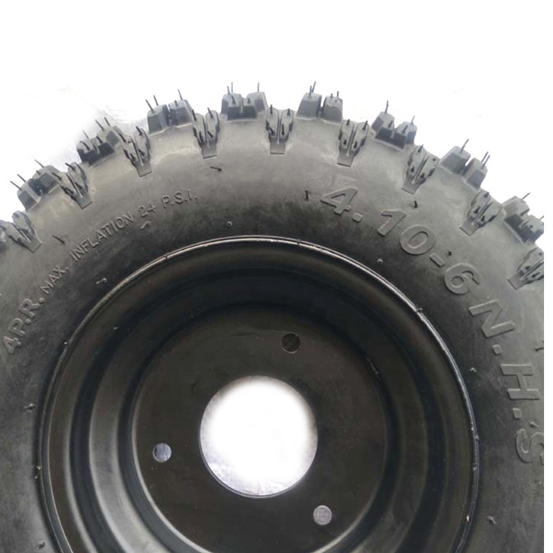 Size 4.10-6 Tire Tubeless with hub  wheel  Rims  Suitable For Small Kart Atv Four-wheel Mower, Snow Blower