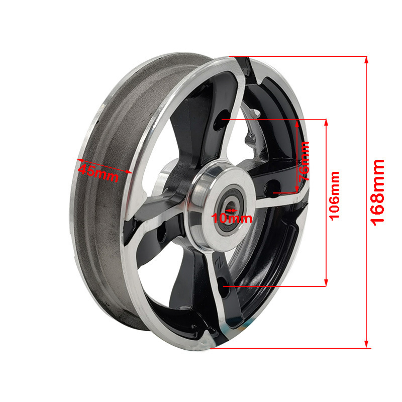 10 Inch Electric Scooter Split Hub Aluminum Alloy Wheel Rims for 10x2 10x2.125 10x2.50 10x2.25 Tires Rims