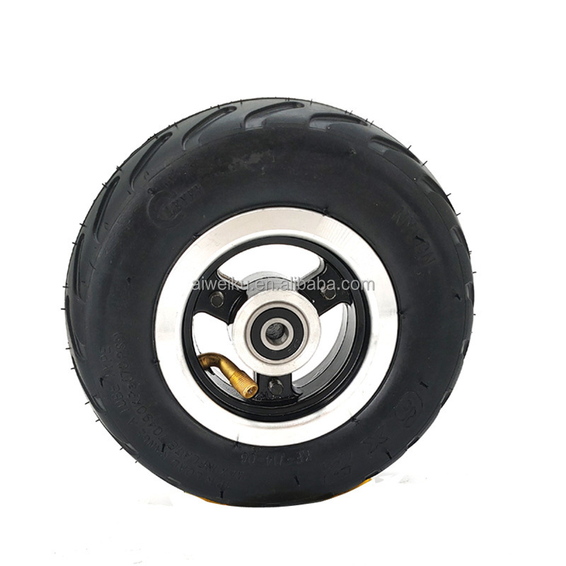 6-inch air wheel 6x2 pneumatic tire and  alloy wheel Hub used for trolley, trailer caster, electric scooter tire