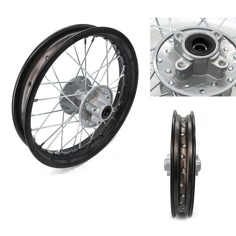 1.85x14 inches aluminum alloy Rim Wheel for CRF70 KLX BBR Pit Dirt Bike Taotao 90/100-14 tire