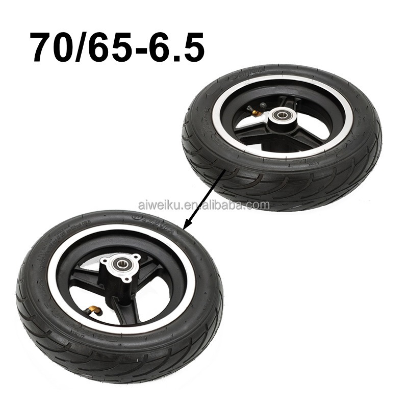 For Electric Scooter Front Tire 70/65-6.5 Tubeless Tire With Aluminum Wheel