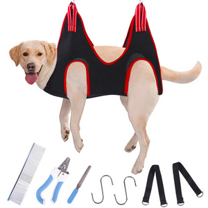 High quality Wholesale pet grooming hammock harness dog pet with nail trimming hammock Durable Dog Holder for Grooming with tool