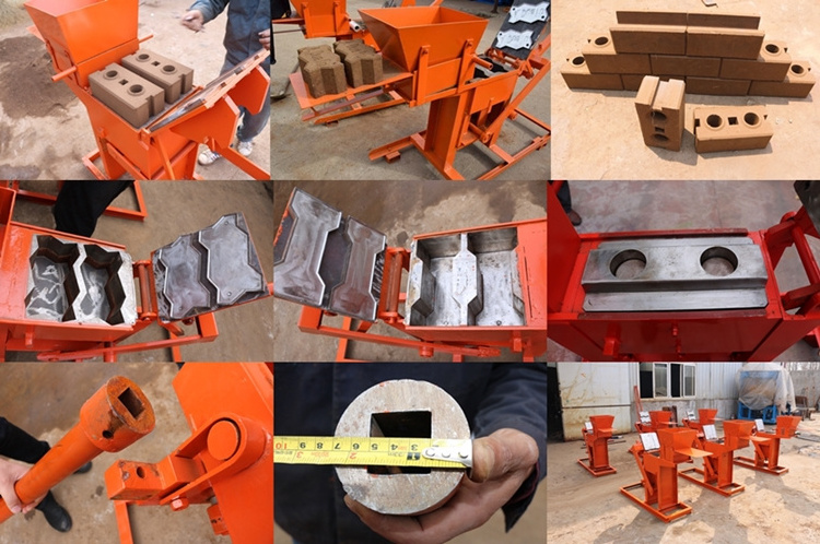 Low cost manual interlocking clay soil brick making machine  logo bricks earth block machine in small size clay machine