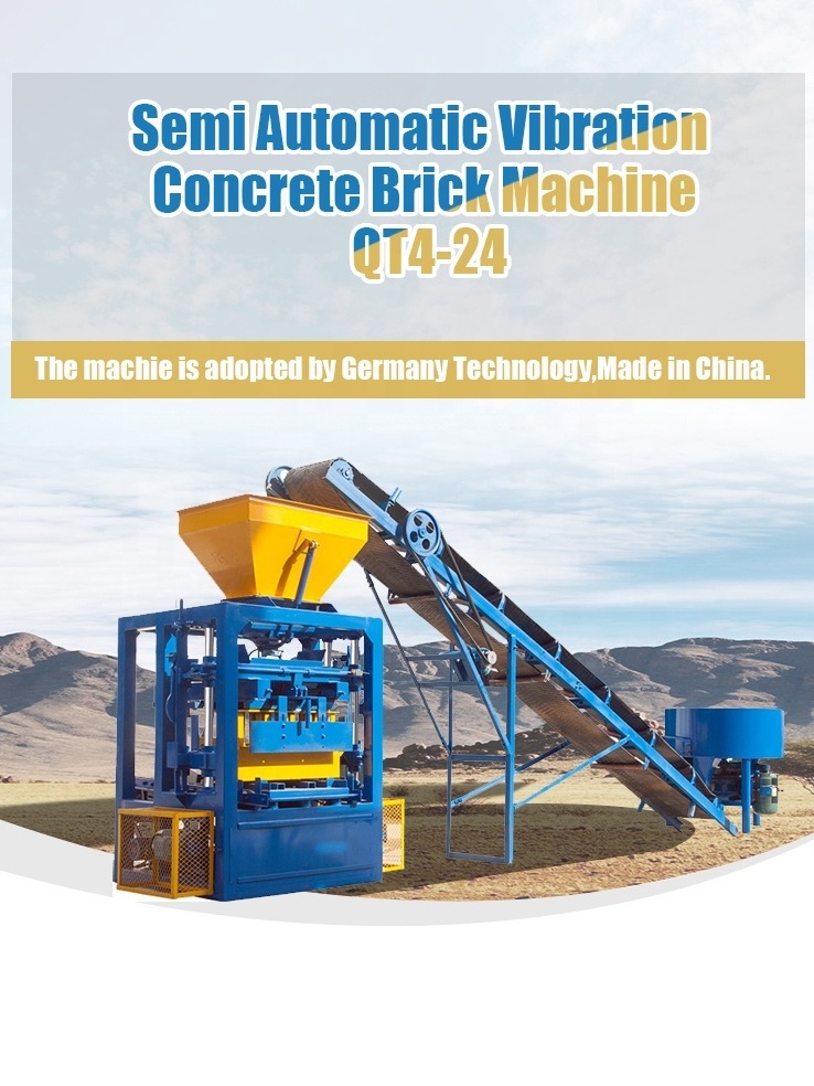 Semi Automatic qt4-26 Concrete Interlock Blocks Mold Machine Multifunction Brick Block Making Machine bloquera