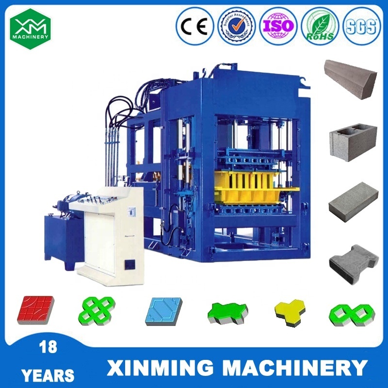 Fully automatic interlocking brick earth recycled cement pavement machine making concrete blocks cheap for easy sale