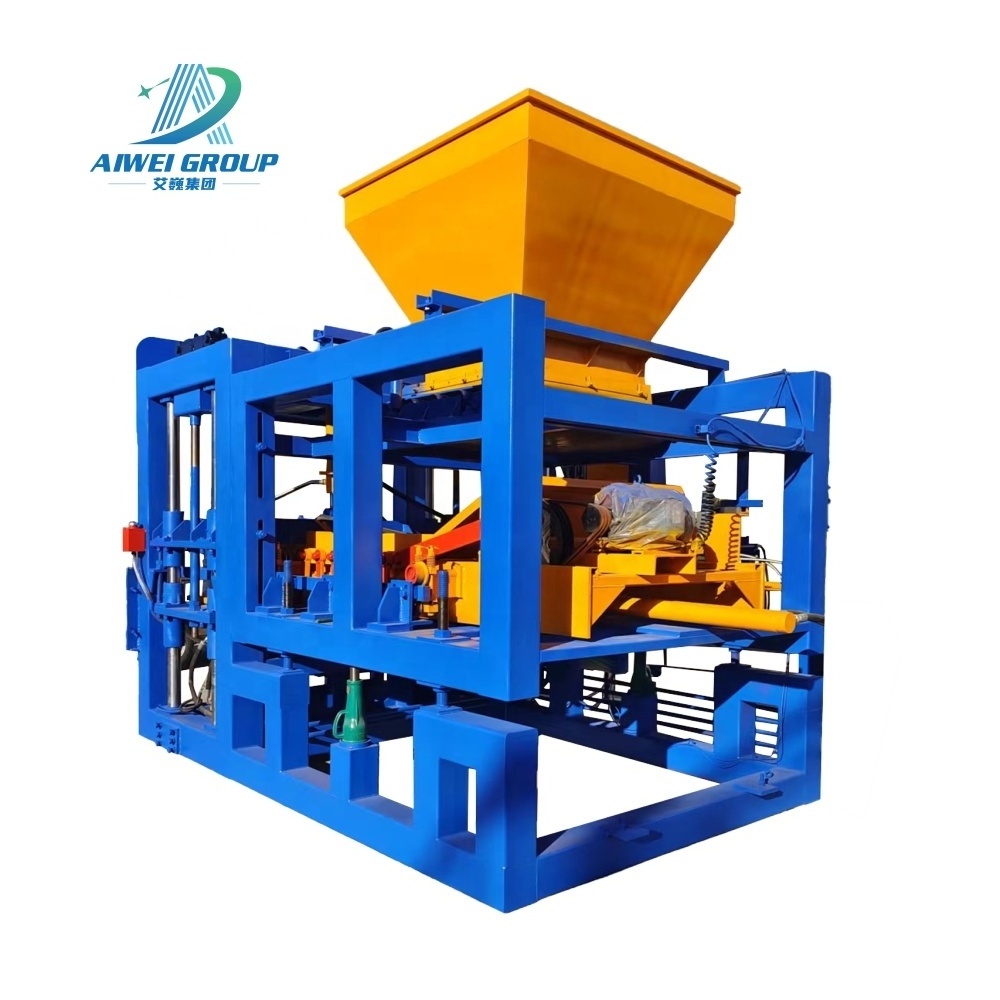 QT5-15 Engine Automatic Hydraulic Interlocking Brick Making Machinery/cement Hollow Concrete Block Making Machine Crushed Stone