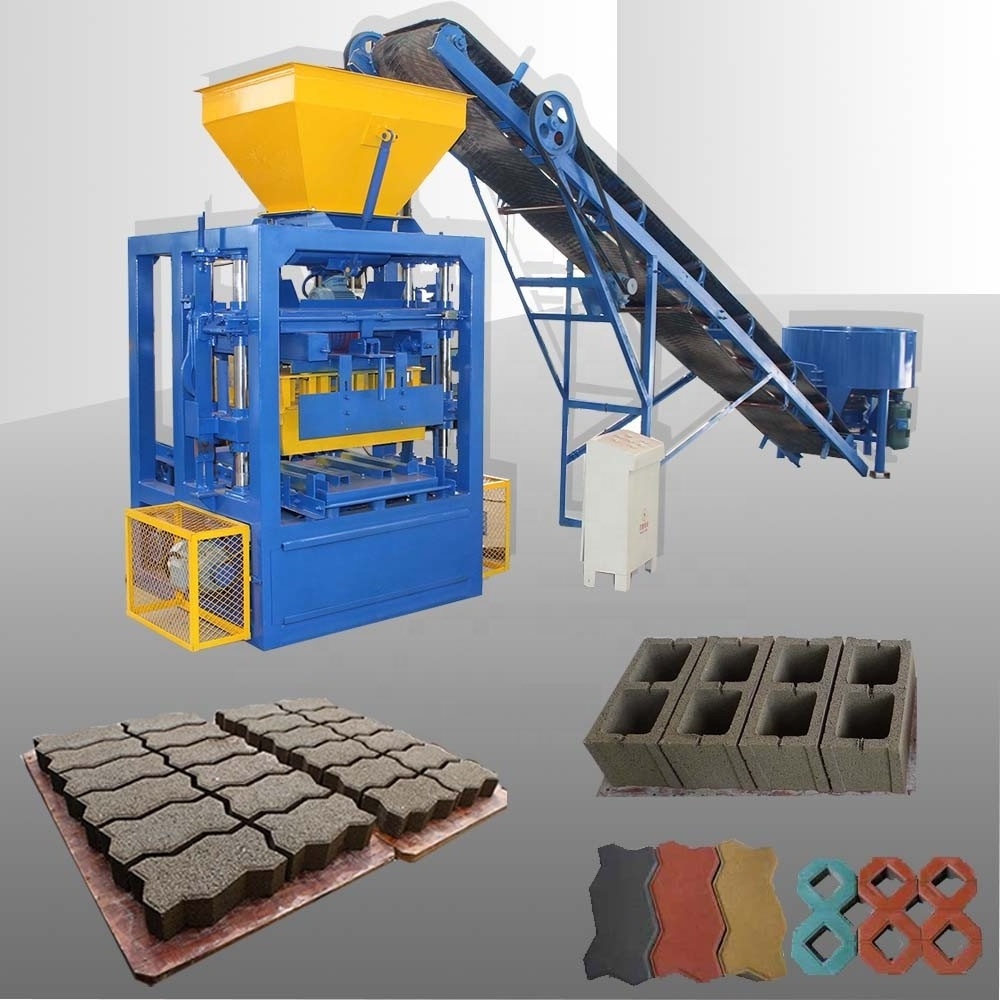 Cost-effective Semi Automatic QT4-24 Cement Concrete Block Making Machine in Cameroon