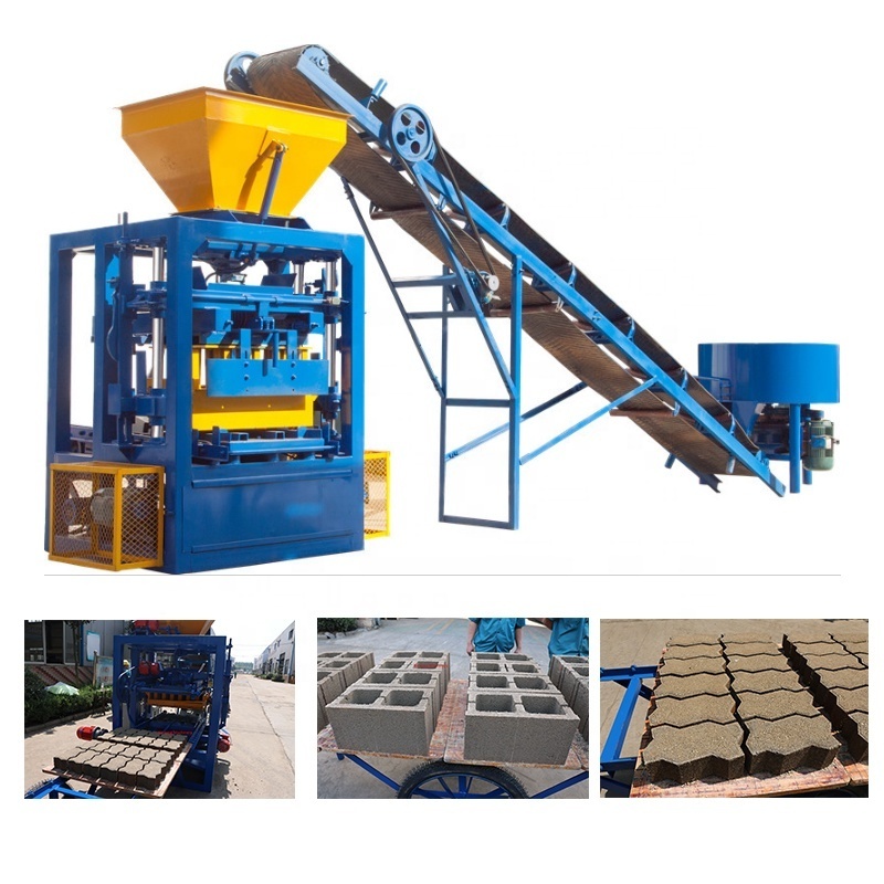 Cost-effective Semi Automatic QT4-24 Cement Concrete Block Making Machine in Cameroon