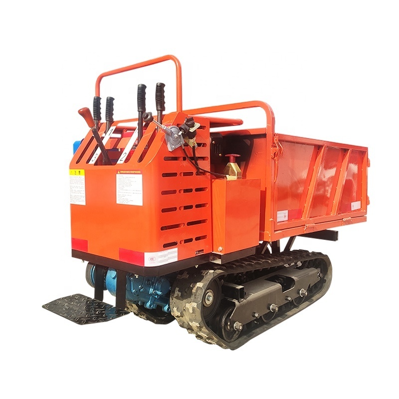 Chinese Small Tracked Transport Vehicle 0.8T Self-loading Mini crawler dumper truck For Sale loader