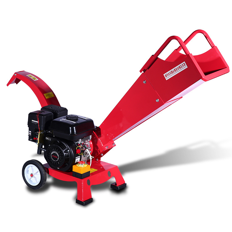 In stock Hydraulic AutoFeed Branch Logger Gasoline Tree Shredder 9HP Mulcher Wood Chipper Shredder