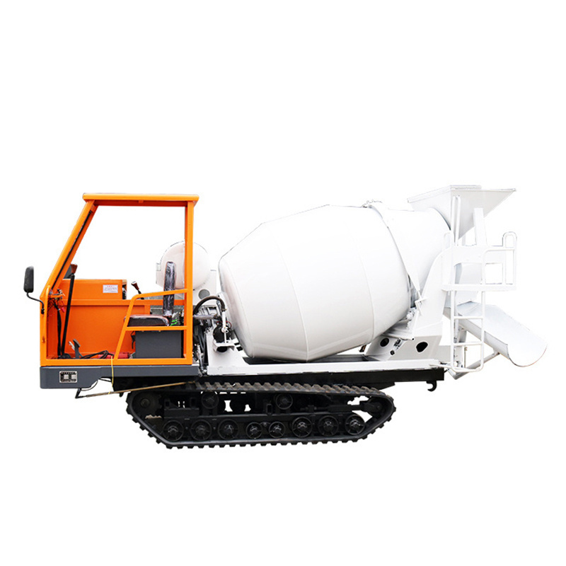 Price 5 Ton Automatic Crawler type Mini Mobile Self Loading Concrete Mixer Truck 2CBM