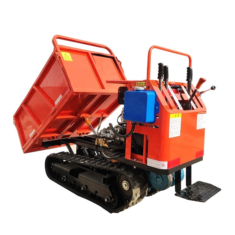 Chinese Small Tracked Transport Vehicle 0.8T Self-loading Mini crawler dumper truck For Sale loader