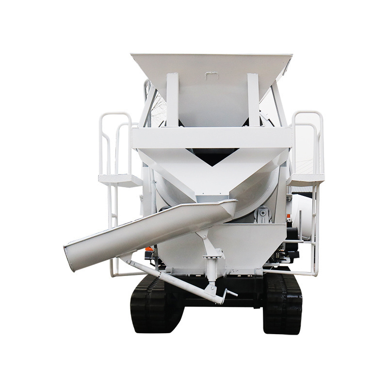 Price 5 Ton Automatic Crawler type Mini Mobile Self Loading Concrete Mixer Truck 2CBM