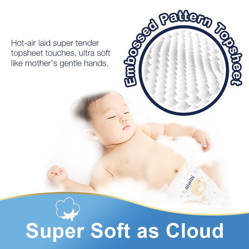 Aiwibi Super Soft Premium Baby Diaper/Nappy Couche Pour Bebe Nappy Teen Diaper Sleepy Baby Tape Diaper Agents Needed