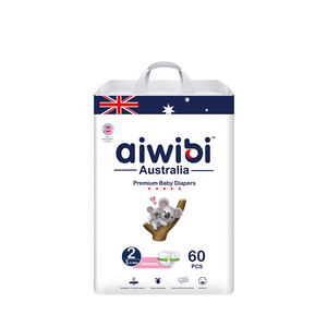 Aiwibi Super Soft Premium Baby Diaper/Nappy Couche Pour Bebe Nappy Teen Diaper Sleepy Baby Tape Diaper Agents Needed