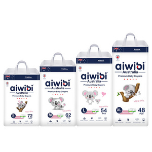 Australian Aiwibi  New Born Disposable Diapers High Quality Super Soft Thin Premium Diapers/Nappies With Tape