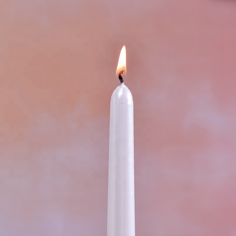 Wholesale European style Odorless and smokeless tall taper candles electroplating color candle