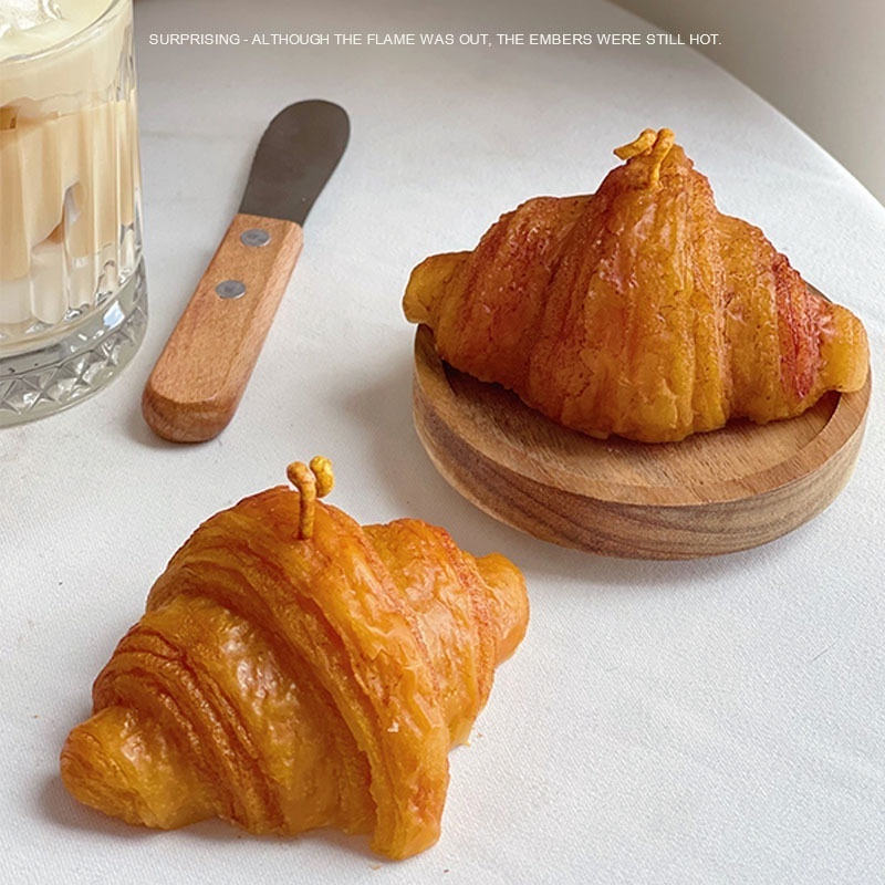 Croissant Bread Dessert Food Soy Wax Aromatherapy Candles Gifts Home Decor Fragrance Scented Candle