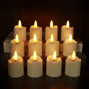 Led Battery Operated Candles White Flameless Candle Bullet Wick Tea Light candle With Remote Control