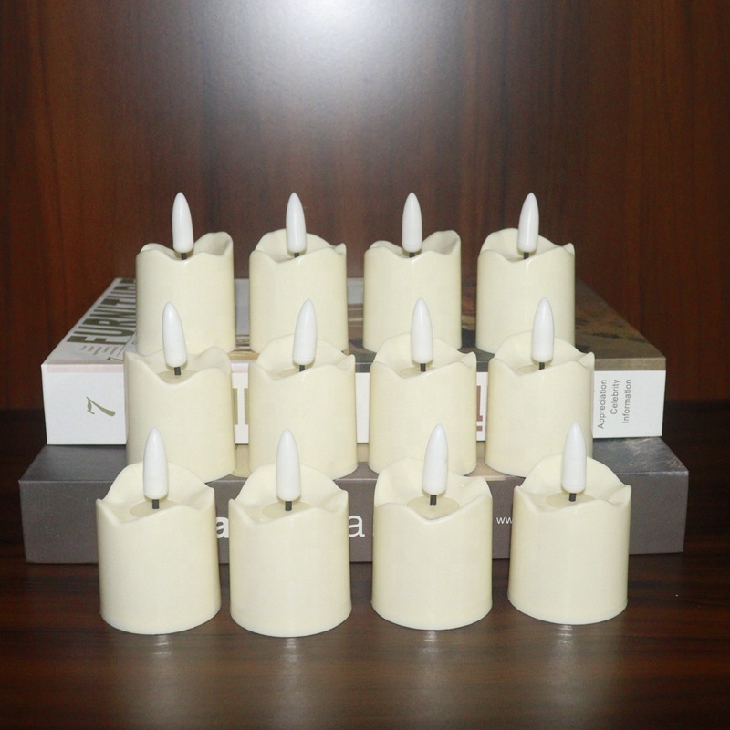 Led Battery Operated Candles White Flameless Candle Bullet Wick Tea Light candle With Remote Control