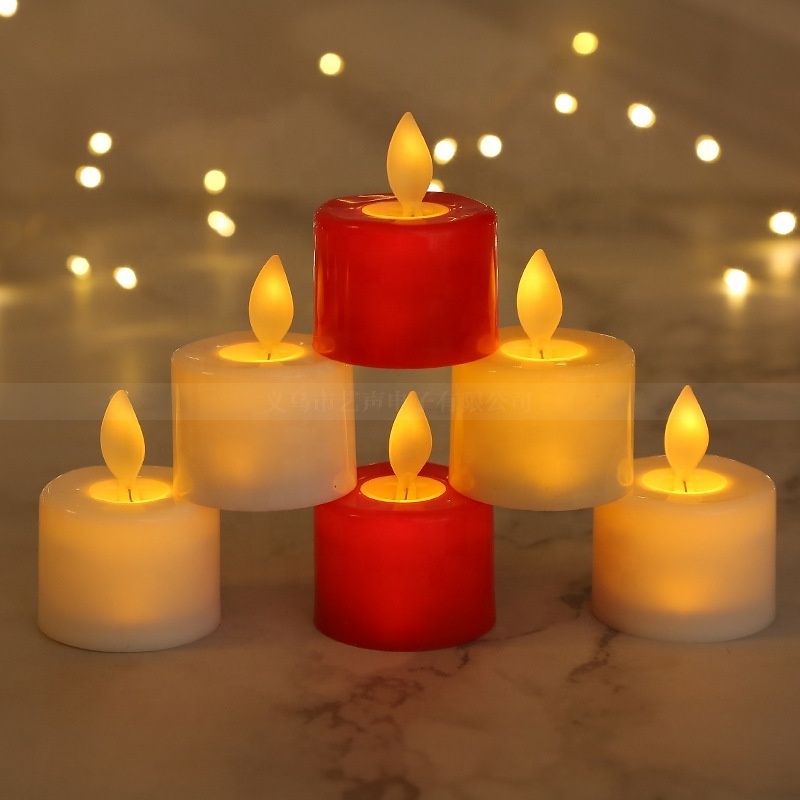 Swing led electronic candle small tea wax romantic birthday decoration atmosphere light guide light