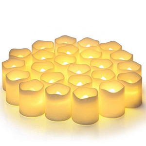 24 Pack Votive Flickering Electric Candle for Wedding Home Decor Battery Operated LED Tea Lights Candles