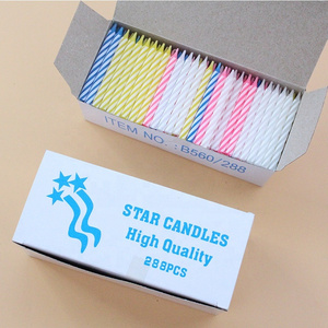 multicolor thread candles small white boxed spiral small candles bulk birthday candles