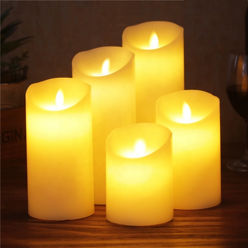 3D Real Flame LED Paraffin Candle Battery Operated Dancing Flame Led Flameless Candles