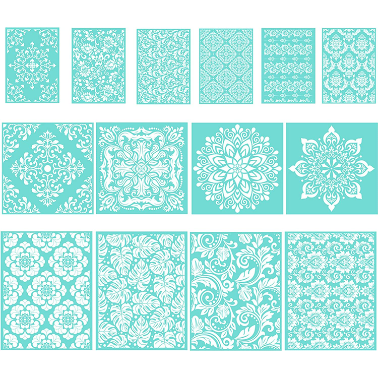 Mandala Florals Elements Silk Screen Stencil Self-Adhesive Reusable Sign Stencils