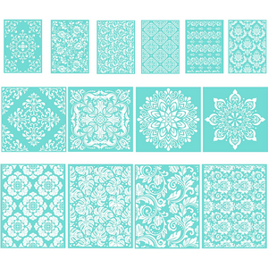 Mandala Florals Elements Silk Screen Stencil Self-Adhesive Reusable Sign Stencils