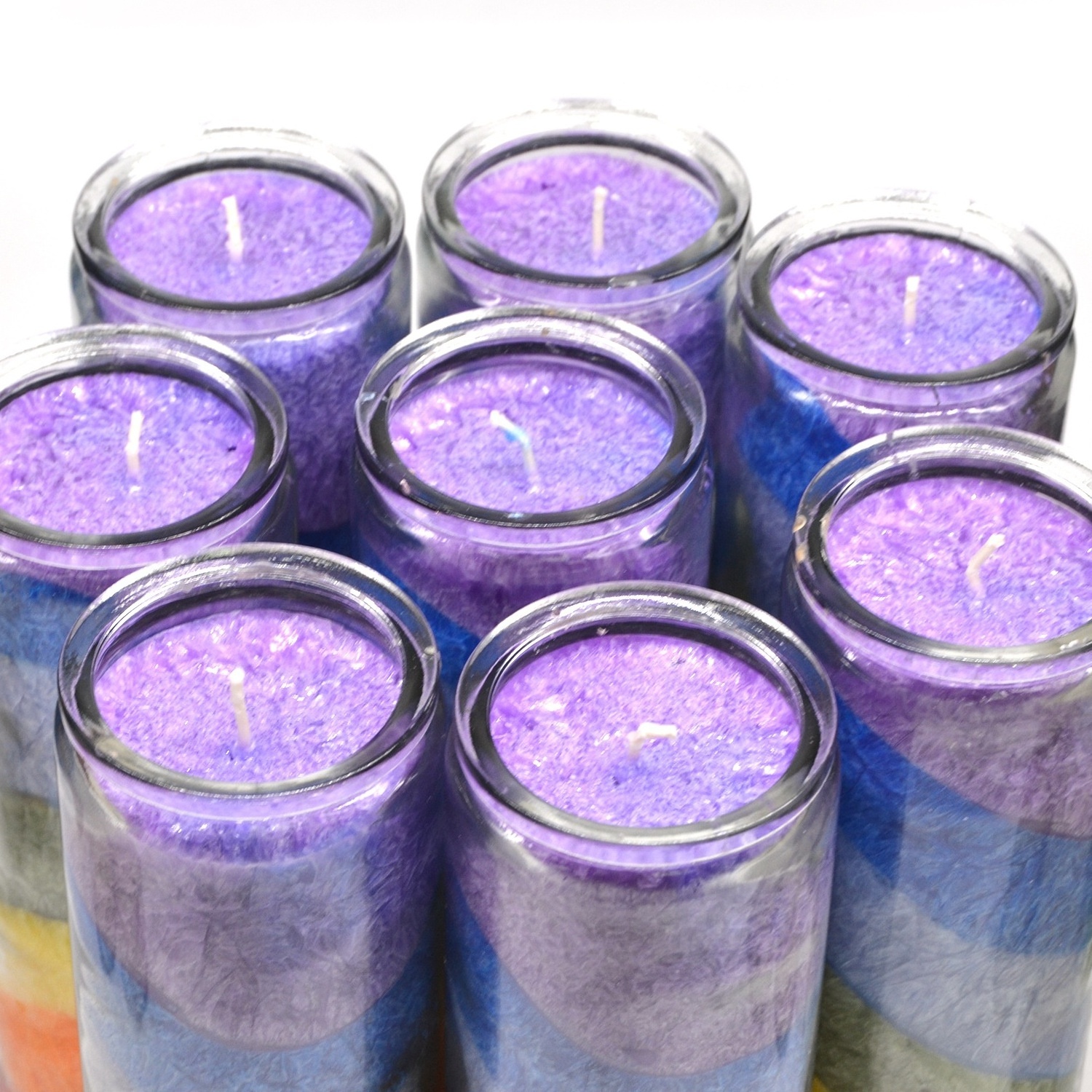 7 days religious candle sacrifice prayer ceremony column wax seven chakra candle wholesale