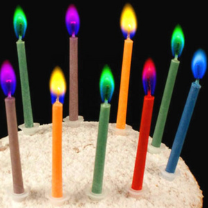 12 Pack Birthday Cake Candle Decor Supplies Color Flame Candles Magic Pillar Birthday Candles