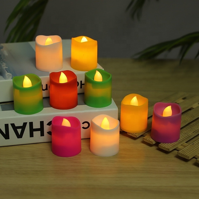 Color Creative LED Plastic Candle Lamp Valentine's Day Birthday Small flameless candles