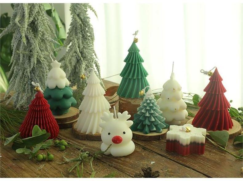 ins aromatherapy Christmas tree candle gift decoration home mini Christmas Scented candles