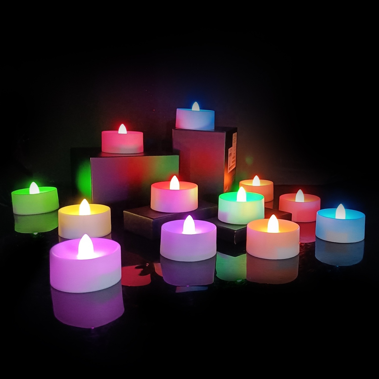 2.2'' Color Changing Realistic Flameless Flickering Electronic LED AAA Battery Tea Lights Candles