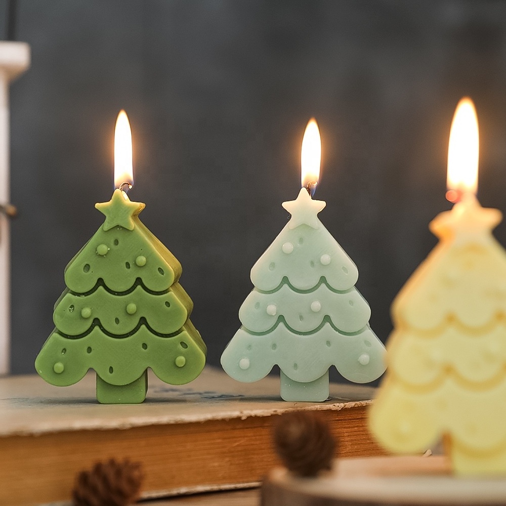 Creative Christmas Scented Candle Home Festival Decoration Cute Christmas Tree Shape Candle