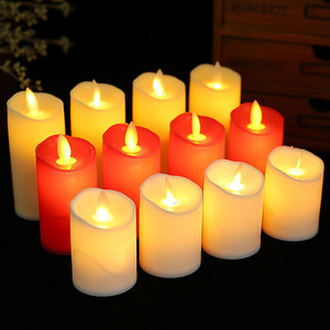 Simulation 3D Real Flame Moving Flickering LED Candles Home Christmas Wedding Party Decoration Plastic Candle