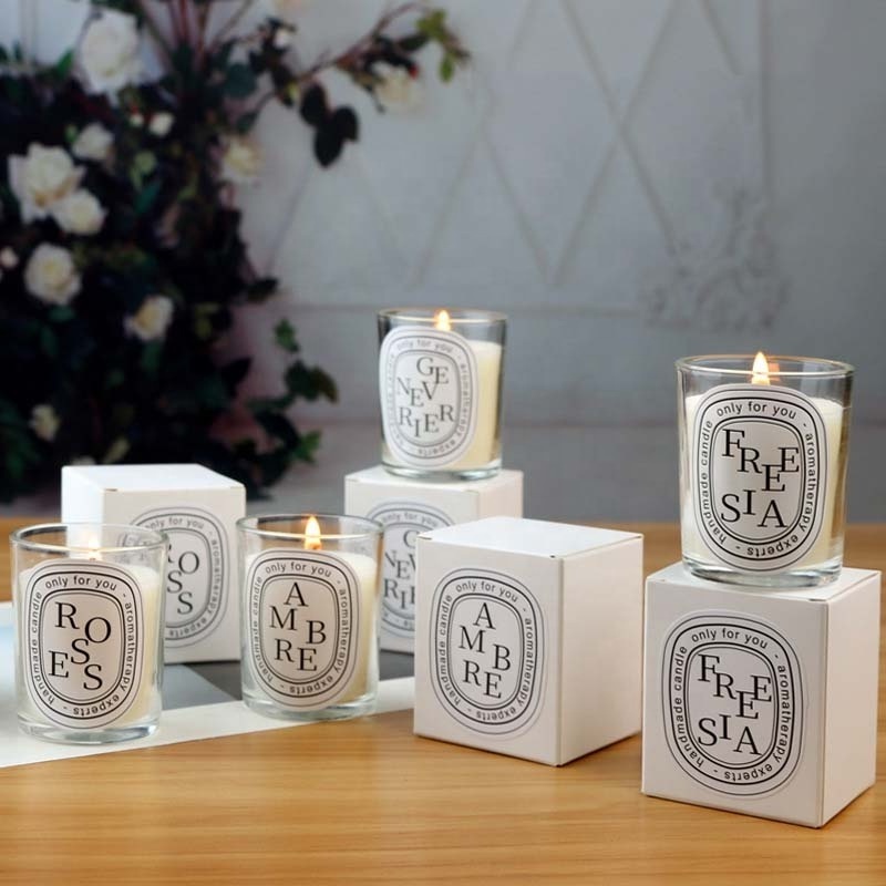 scented candles in glass jars valentines day wedding souvenirs decoration candles custom logo