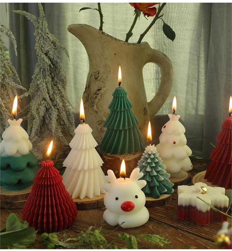 ins aromatherapy Christmas tree candle gift decoration home mini Christmas Scented candles