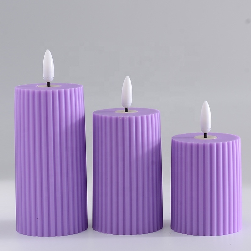 Wholesale Diameter 5cm Plastic Material LED False Pillar Candle Flickering Flameless LED Candle Light